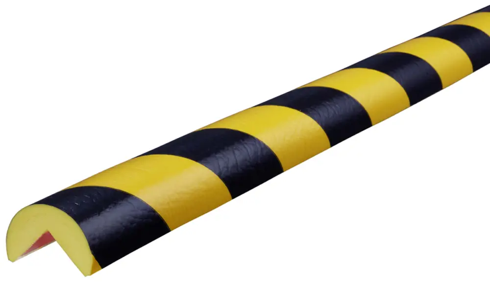 Markenprodukt Knuffi Eckschutzprofil Typ A Ø 40 mm gelb schwarz PU - 50,00 m Standard