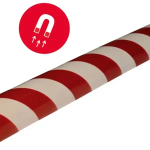 Highlight Knuffi Eckschutzprofil Typ A Ø 40 mm rot weiß PU - 1,00 m Magnetic