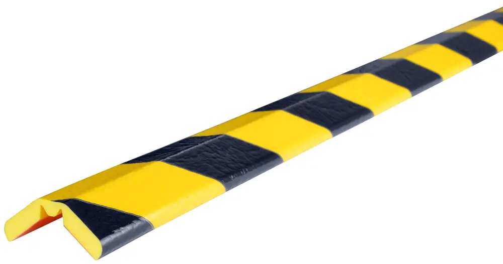 Knuffi Eckschutzprofil Typ W 14 x 26 mm gelb schwarz PU - 5,00 m Standard Geprüft