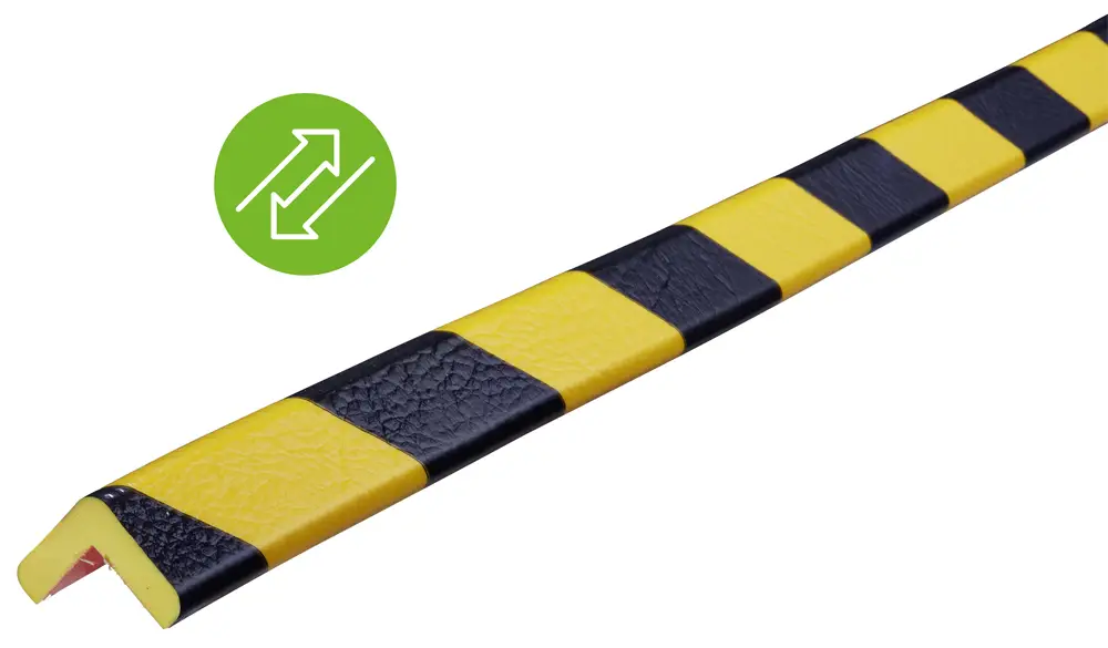 Top-Seller Knuffi Eckschutzprofil Typ E 26 x 26 mm gelb schwarz PU - 1,00 m Removable