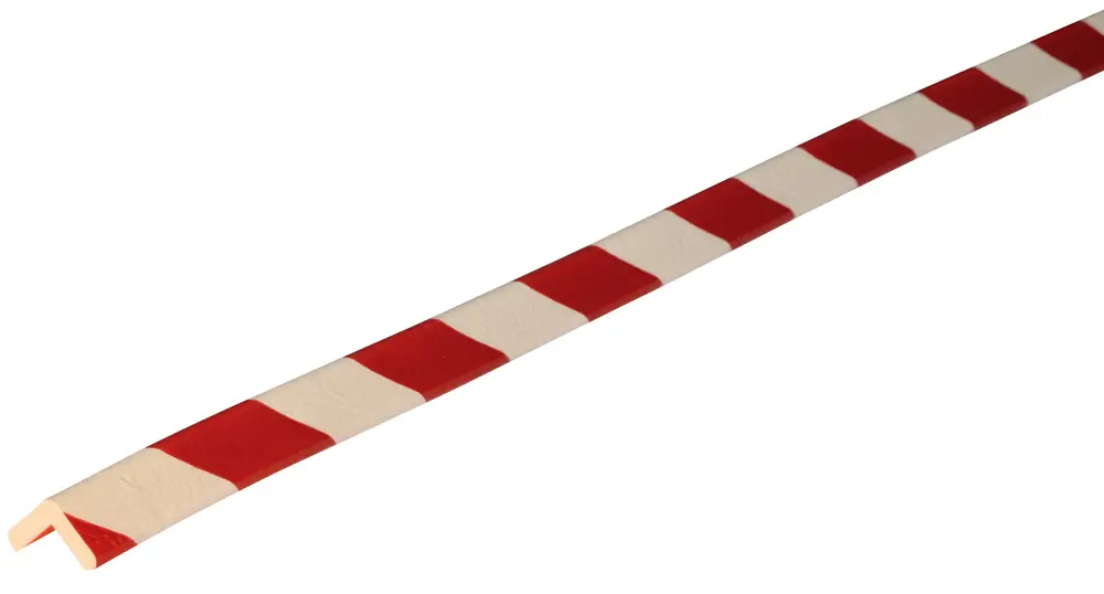 Knuffi Eckschutzprofil Typ E 26 x 26 mm rot weiß PU - 50,00 m Standard Expressversand