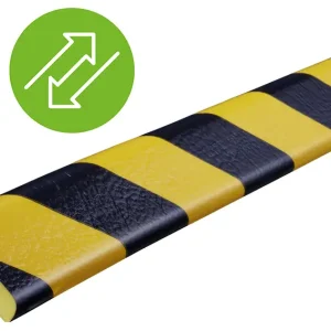 Zertifiziert Knuffi Eckschutzprofil Typ H 45 x 45 mm gelb schwarz PU - 1,00 m Removable
