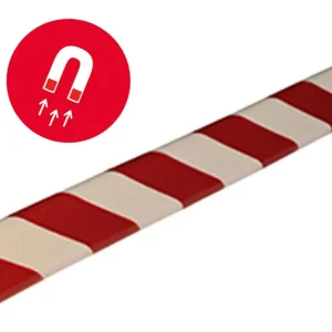 Preisreduziert Knuffi Eckschutzprofil Typ H 45 x 45 mm rot weiß PU - 1,00 m Magnetic