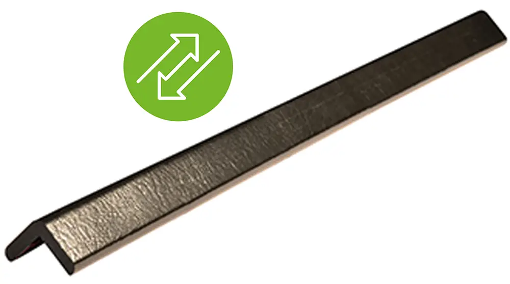 Knuffi Eckschutzprofil Typ H 45 x 45 mm schwarz PU - 1,00 m Removable Online Kaufen
