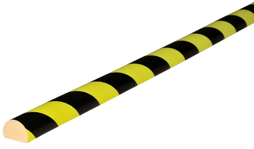 Garantierte Lieferung Knuffi Wandschutz Profil Typ C 40 x 30 mm neon schwarz PU - 1,00 m Standard