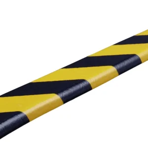 Heißes Angebot Knuffi Wandschutz Profil Typ F 40 x 11 mm gelb schwarz PU - 1,00 m Standard