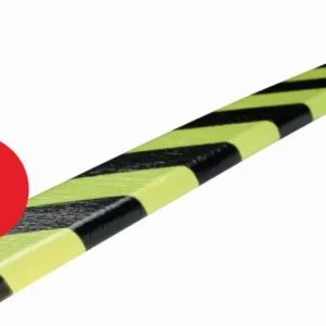 Bestpreis Knuffi Wandschutz Profil Typ F 40 x 11 mm neon schwarz PU - 1,00 m Magnetic