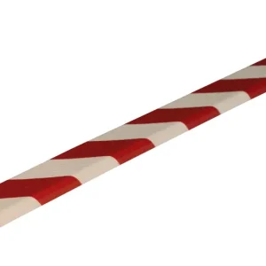 Knuffi Wandschutz Profil Typ F 40 x 11 mm rot weiß PU - 5,00 m Standard Zertifiziert