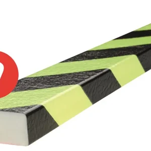 Knuffi Wandschutz Profil Typ D 50 x 20 mm neon schwarz PU - 1,00 m Magnetic Versand Am Gleichen Tag