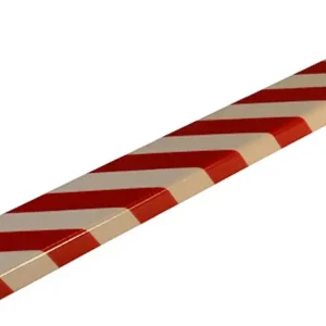 Top-Preis Knuffi Wandschutz Profil Typ S 75 x 20 mm rot weiß PU - 1,00 m Standard