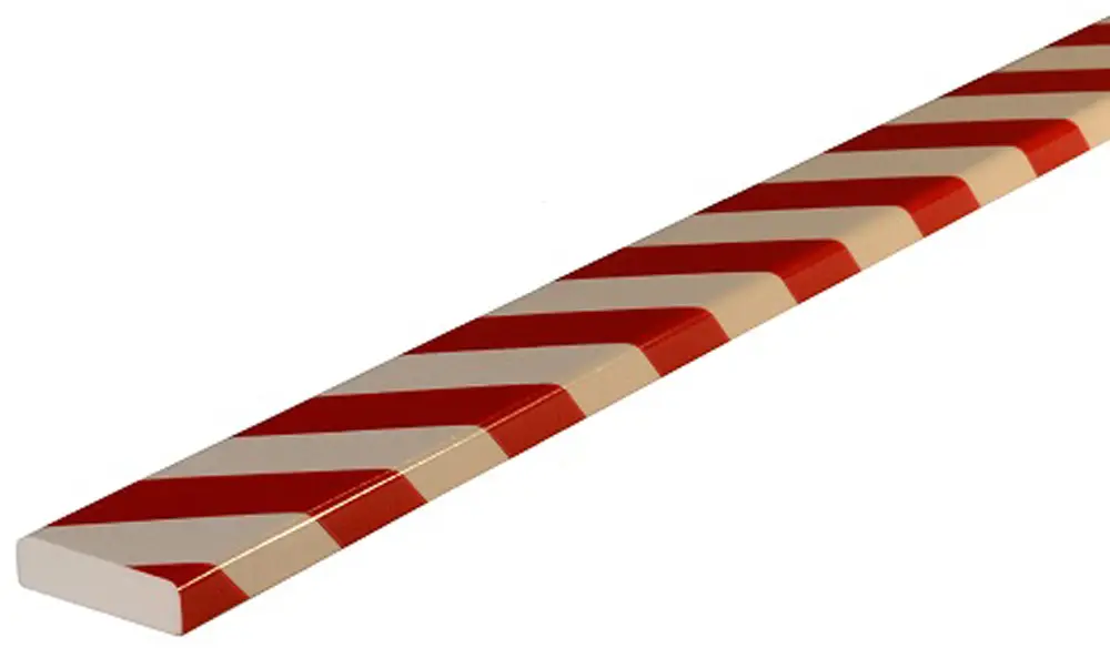 Top-Preis Knuffi Wandschutz Profil Typ S 75 x 20 mm rot weiß PU - 1,00 m Standard