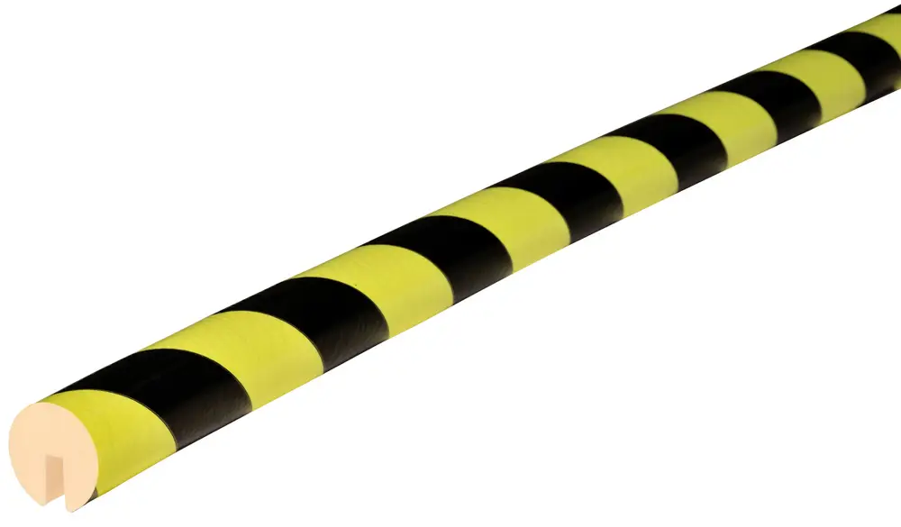 Angebot Knuffi Kantenschutzprofil Typ B Ø 40 mm neon schwarz PU - 5,00 m Standard