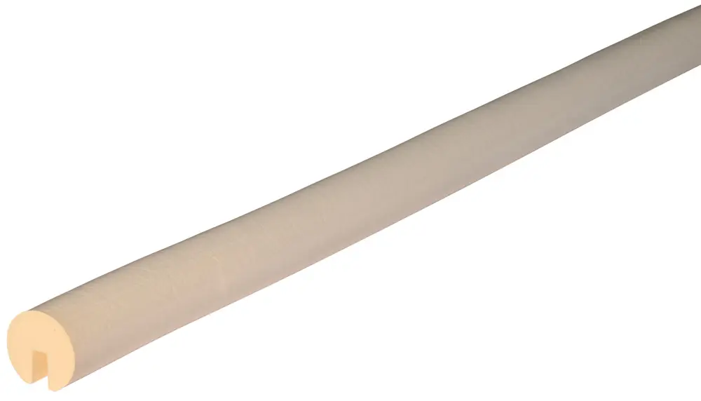 Preisknaller Knuffi Kantenschutzprofil Typ B Ø 40 mm weiß PU - 50,00 m Standard