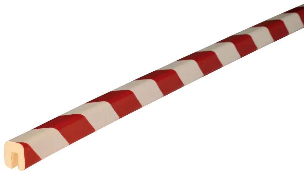 Knuffi Kantenschutzprofil Typ G 26 x 30 mm rot weiß PU - 5,00 m Standard Bestseller