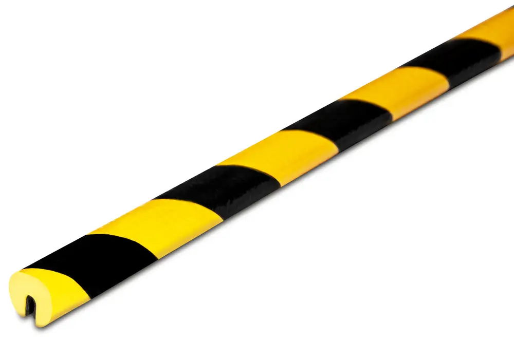 Neuheit Knuffi Kantenschutzprofil Typ O Ø 20 mm gelb schwarz PU - 1,00 m Standard