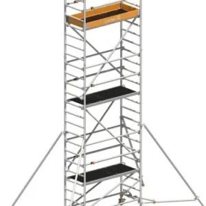 Begrenztes Angebot Rollgerüst Layher Uni Leicht P2 hawego 1413225 mit Stützen und Telegeländer - Arbeitshöhe 7,15 m