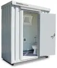 FLADAFI Sanitärcontainer Herren 2100 x 1140 x 2515 mm isoliert - 1-flügelige Tür auf 2 m Seite Mega-Angebot
