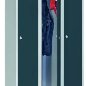 Solange Der Vorrat Reicht Pavoy Spind mit Füßen 1850 x 900 x 500 mm - 3 Abteile mit Drehriegel - RAL 7035 7016