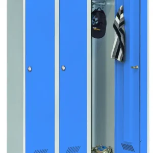Solange Der Vorrat Reicht Pavoy Spind mit Füßen 1850 x 1200 x 500 mm - 4 Abteile mit Drehriegel - RAL 7035 5012