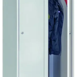 Bestpreis Pavoy Spind mit Füßen 1850 x 600 x 500 mm - 2 Abteile mit Zylinderschloss - RAL 7035