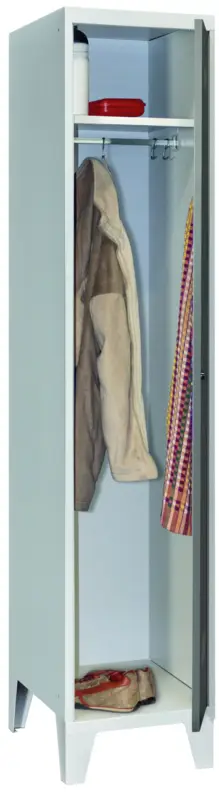 Begrenztes Angebot Pavoy Spind mit Füßen 1850 x 400 x 500 mm - 1 Abteil mit Zylinderschloss - RAL 7035 7016