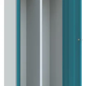 Sonderaktion Pavoy Spind mit Füßen 1850 x 600 x 500 mm - 1 Doppel-Abteil mit Zylinderschloss - RAL 7035 5012