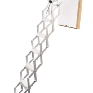 Expressversand Roto Brandschutz Scherentreppe Aluminium miniLine El2 60 Raumhöhe 225 - 275 cm Robaumaß 120 x 70 c