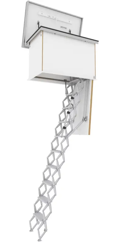 Knallerangebot Roto Dachlukentreppe Scherentreppe Aluminium Exklusiv Raumhöhe 220 - 309 cm Rohbaumaß 130 x 70 cm