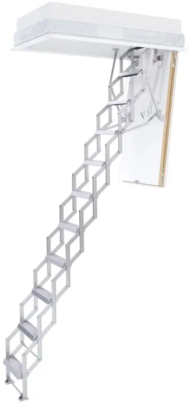 Roto Scherentreppe Aluminium Exklusiv Raumhöhe 220 - 250 cm Rohbaumaß 120 x 70 cm Sale