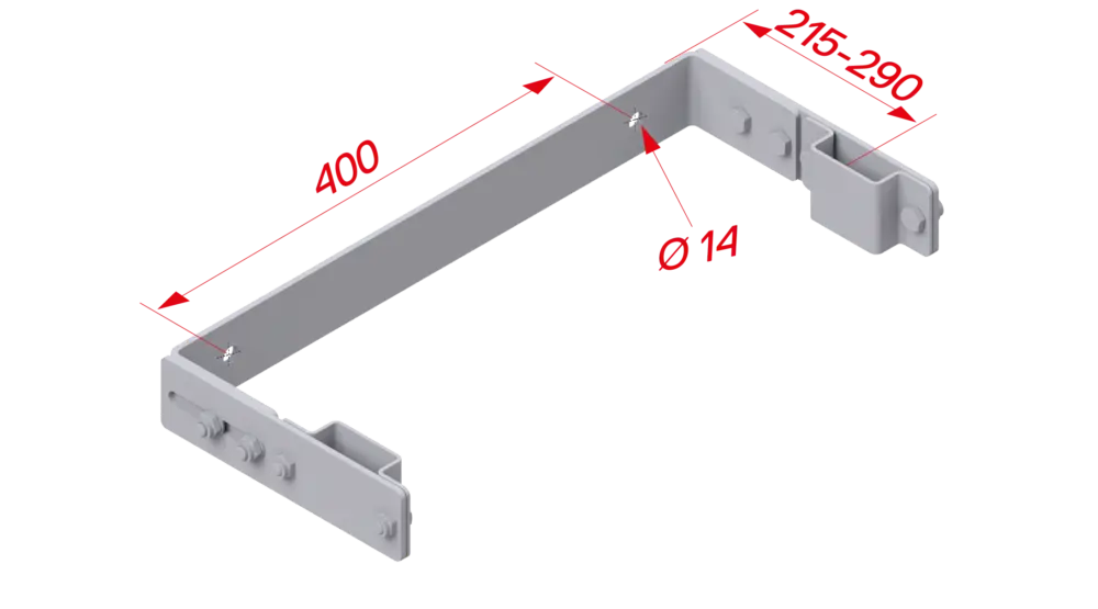 Kracherpreis Hymer Steigleiter Stahl Wandhalter U-Form verstellbar 215 - 290 mm