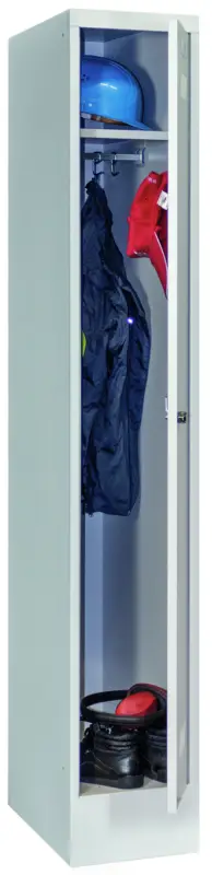 Pavoy Spind mit Sockel 1850 x 300 x 500 mm - 1 Abteil mit Drehriegel - RAL 7035 Angebot