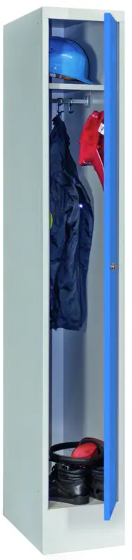 Pavoy Spind mit Sockel 1850 x 300 x 500 mm - 1 Abteil mit Zylinderschloss - RAL 7035 5012 Angebot