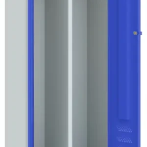 Schneller Versand Pavoy Spind mit Sitzbank PVC weiß 2150 x 600 x 500 mm - 1 Doppel-Abteil mit Drehriegel - RAL 7035 5010