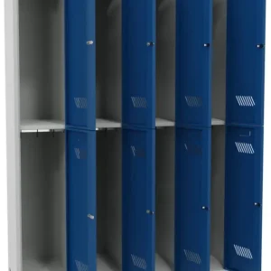 Versand Am Gleichen Tag Pavoy Schließfach Spind mit Füßen 1850 x 1200 x 500 mm - 8 Abteile mit Zylinderschloss - RAL 7035 5010