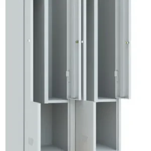 Angebot Pavoy Z-Spind mit Sitzbank Holz Buche 2150 x 800 x 500 mm - 4 Abteile mit Zylinderschloss - RAL 7035