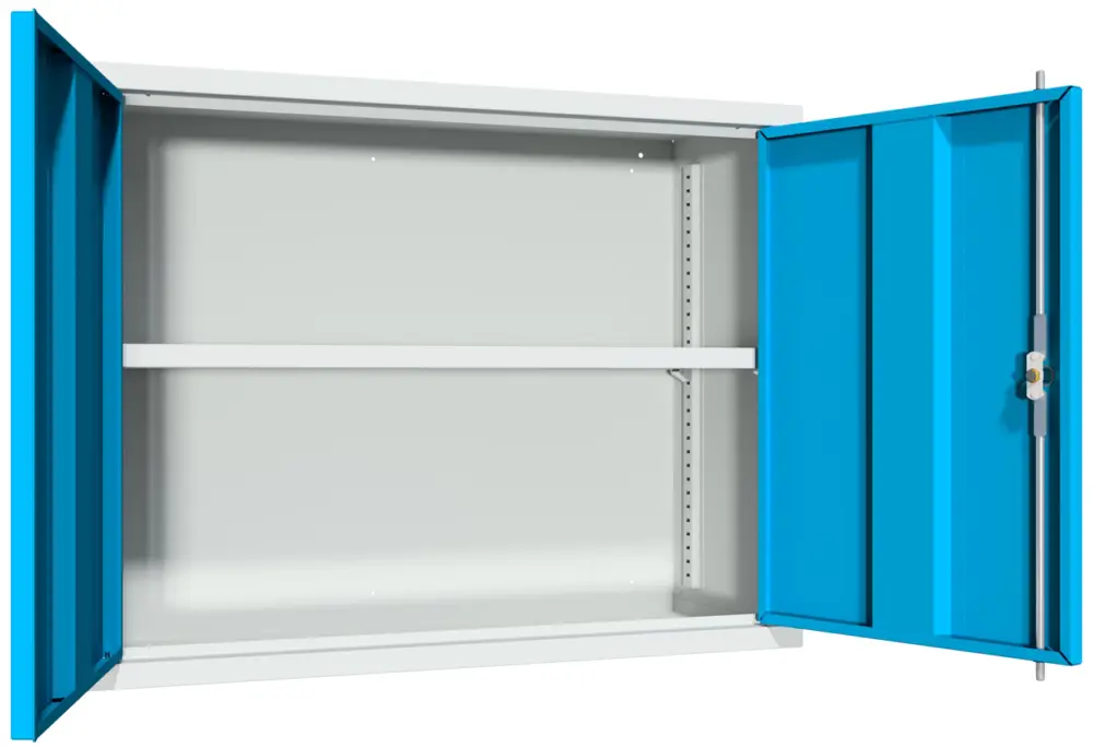 Schnäppchen Pavoy Hängeschrank mit Vollblechtüren 600 x 800 x 300 mm - Rückwand glatt - RAL 7035 5012