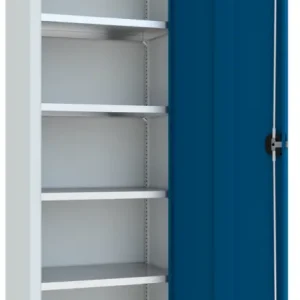 Schnäppchen Pavoy Flügeltürenschrank mit Vollblechtür 1950 x 640 x 400 mm - 4 Fachböden verzinkt - RAL 7035 5010