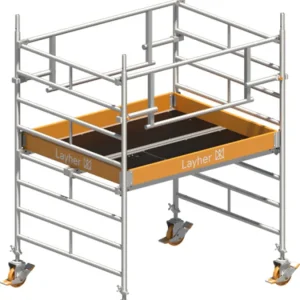 Zertifiziert Fahrgerüst Layher Uni Kompakt P2 SAFETY Plus 1425001 - Arbeitshöhe 3,20 m