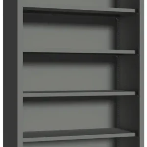Schneller Versand Pavoy Regalschrank 1950 x 1500 x 400 mm - 4 Fachböden pulverbeschichtet - RAL 7016