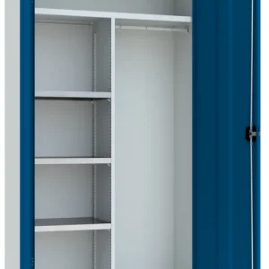 Top-Angebot Pavoy Putzmittelschrank mit Vollblechtüren 1950 x 1000 x 500 mm - 3 Fachböden verzinkt - RAL 7033 5010