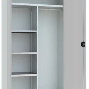 Sonderaktion Pavoy Putzmittelschrank mit Vollblechtüren 1950 x 1000 x 600 mm - 3 Fachböden verzinkt - RAL 7035