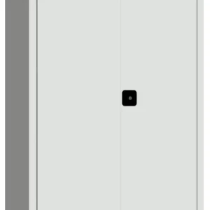 Schneller Versand Pavoy Flügeltürenschrank mit Wertfach 1950 x 1000 x 400 mm - 3 Fachböden pulverbeschichtet - RAL 7035