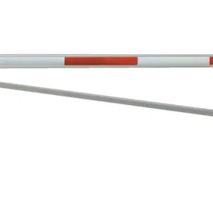 Top-Angebot Mannus Drehschranke WES 105 rot weiß mit Sperrbalken und 2 Auflagestützen 4,50 m - mit Vorhangschloss