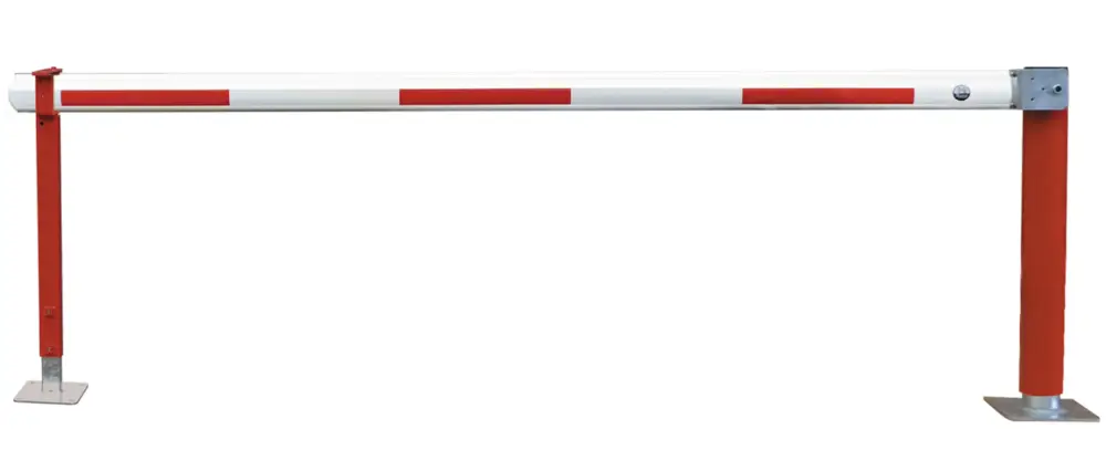 Mega-Angebot Mannus Kardansperre WES 215 rot weiß mit 2 Auflagestützen 6,00 m - mit Vorhangschloss