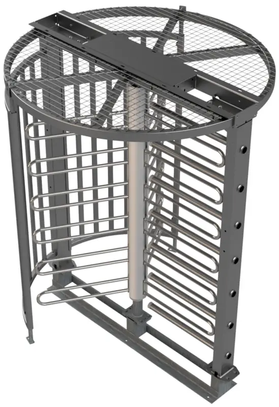 Mannus Drehkreuz DK 33 mit Steigschutz Höhe 2,03 m Durchgangsbreite 0,70 m - zum Überpfastern mit Profilzylinder Neue Kollektion