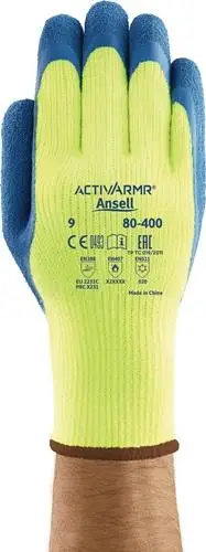 ANSELL Kälteschutzhandschuhe ActivArmr 80-400 Gr.10 gelb / blau EN 388 EN 511 EN 407 - 80-400-10 Solange Der Vorrat Reicht