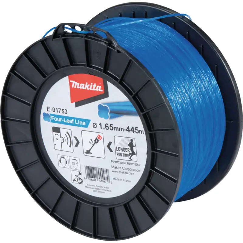 Preis Gesenkt Makita Mähfaden Four-Leaf Blau 445 m Ø 1,65 mm - E-01753