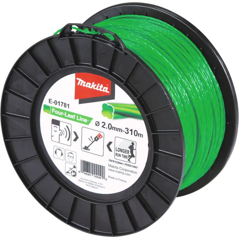 Top-Angebot Makita Mähfaden Four-Leaf Grün 310 m Ø 2 mm - E-01781