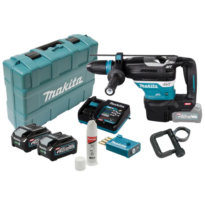 Meistverkauft Makita HR005GM202 Akku-Kombihammer SDS-MAX 40V max. / 2x 4,0 Ah Akku + Ladegerät inkl. AWS Funk-Adpater WUT01 im Koffer