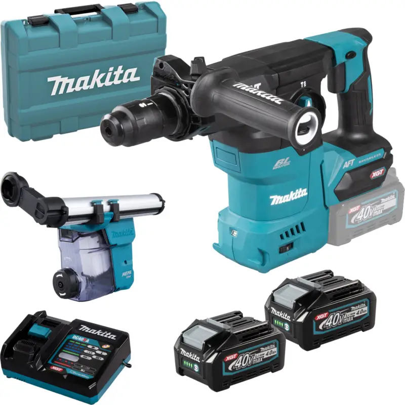 Makita HR009GZ Akku-Kombihammer 40V max. mit Schnellwechselfutter / 2x 4,0 Ah Akku + Ladegerät im Transportkoffer Rabatt
